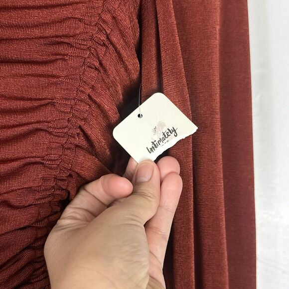 Free People Intimately Meant To Be Bodysuit S In Red / Rust Bell Long Sleeve - Picture 8 of 16